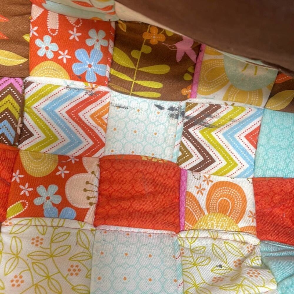 Vintage 70's Handmade Granny Patchwork Extra Larg… - image 10